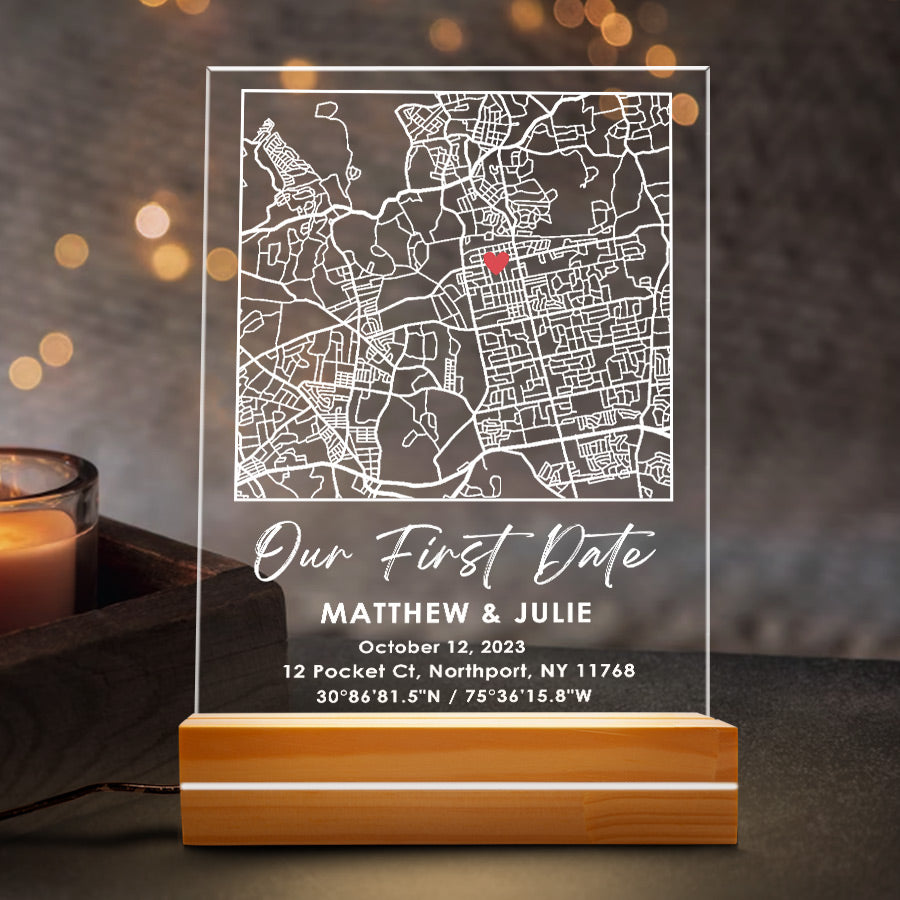 Map Plaque First Date