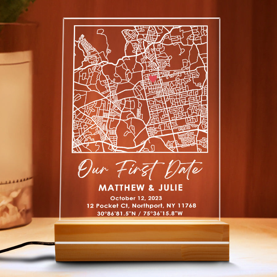 Map Plaque First Date