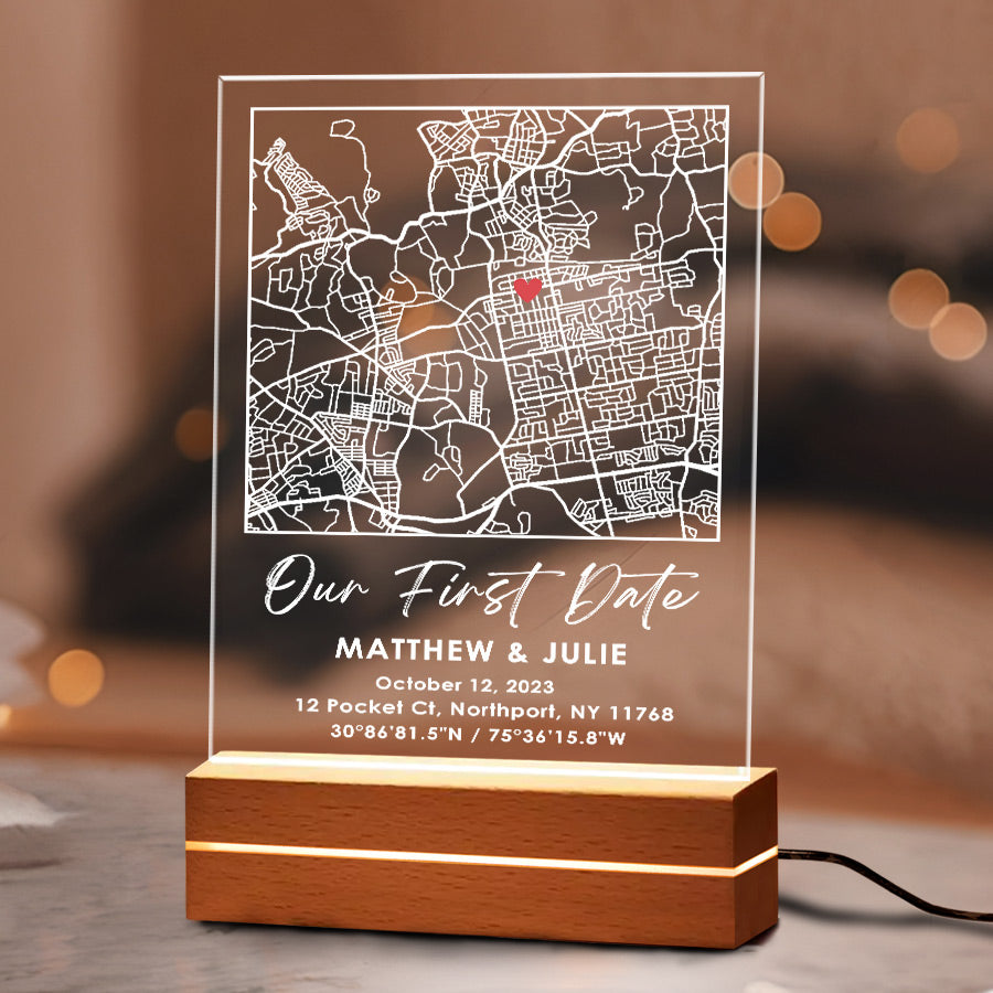 Map Plaque First Date