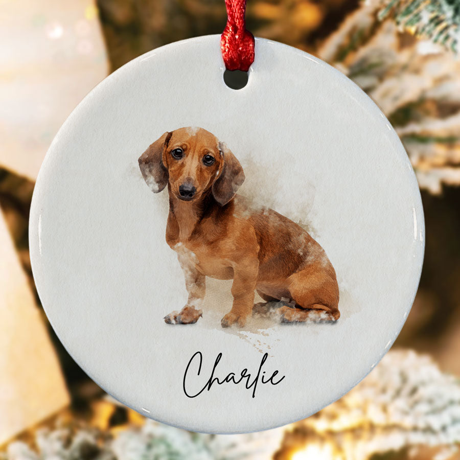 Custom Dog Photo Ornaments