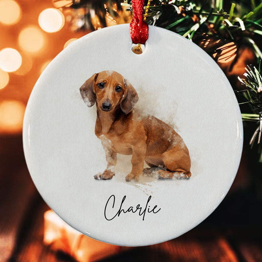 Custom Dog Photo Ornaments