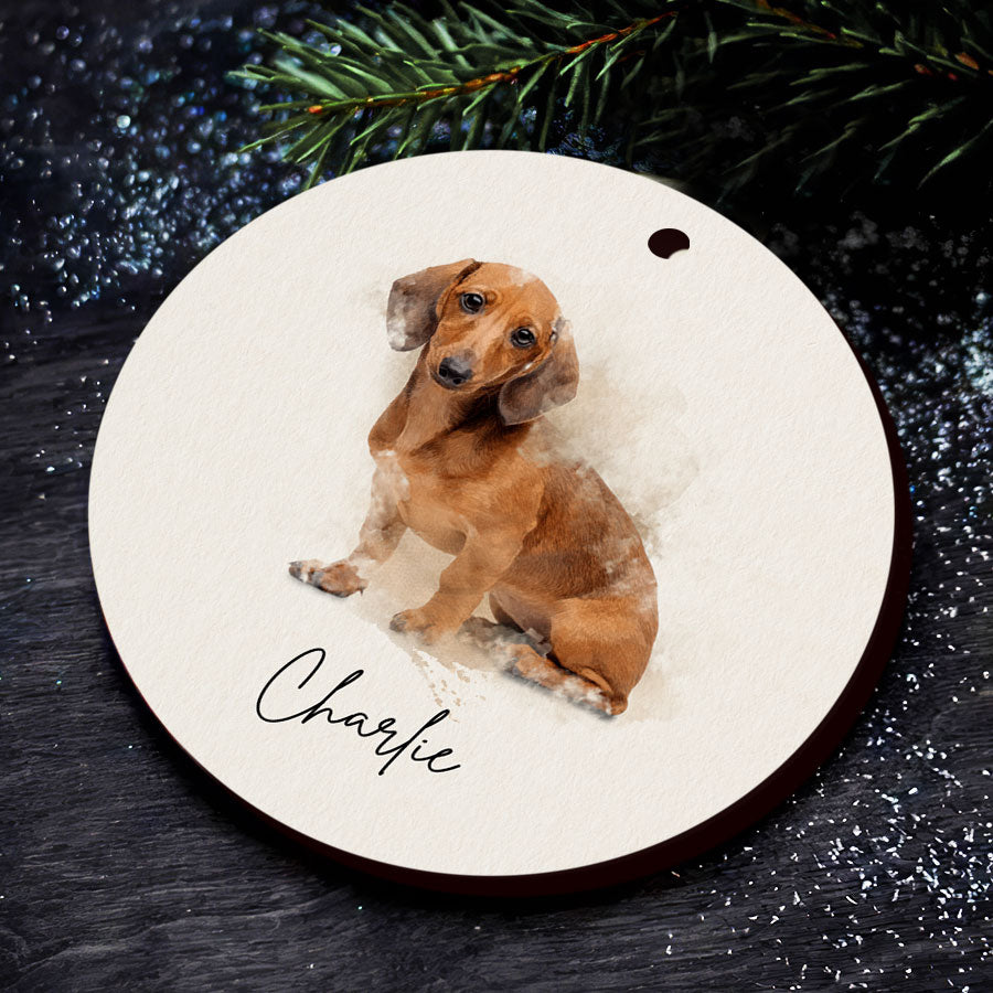 Custom Dog Photo Ornaments