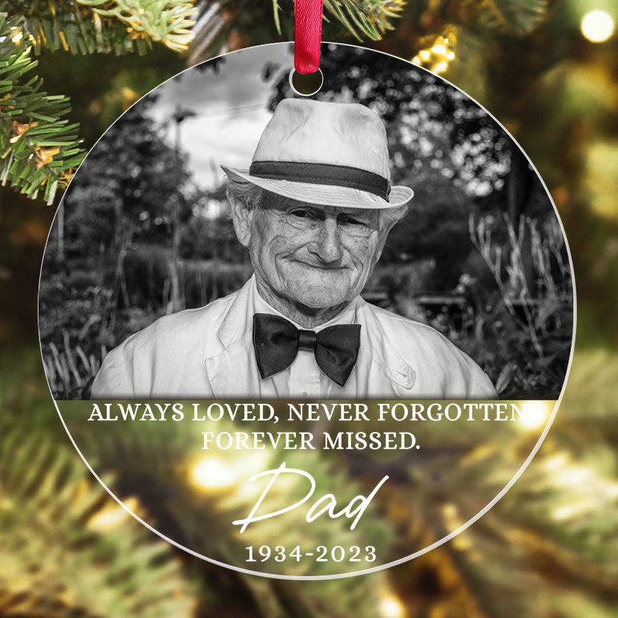 In Memory Photo Ornament