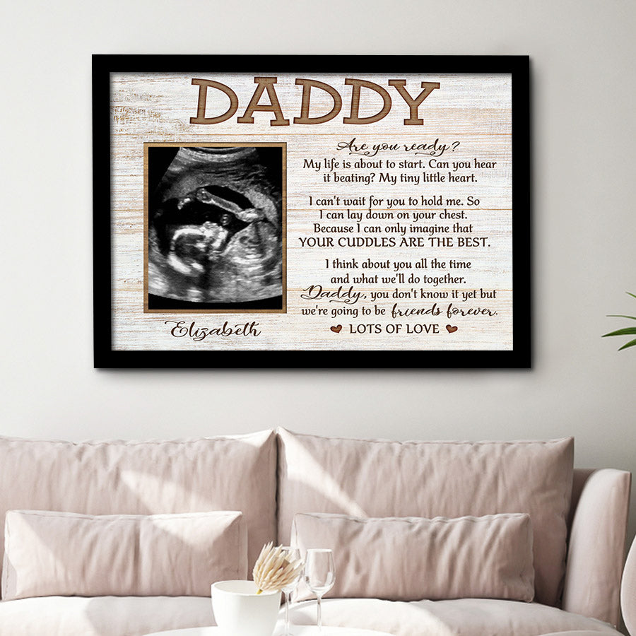 Personalised Father’s Day Ultrasound Gift Canvas