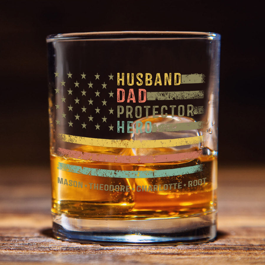 Personalised Father’s Day Gifts Whiskey Glasses