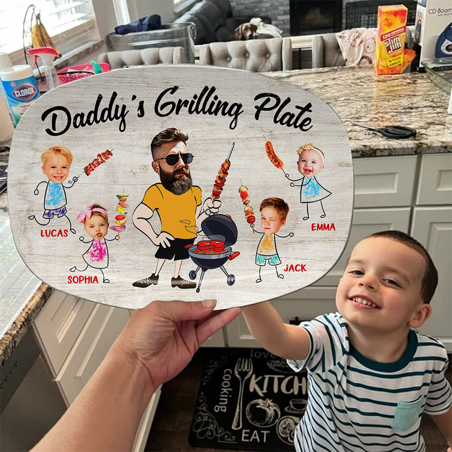 Custom Photo Father’s Day Grilling Plate