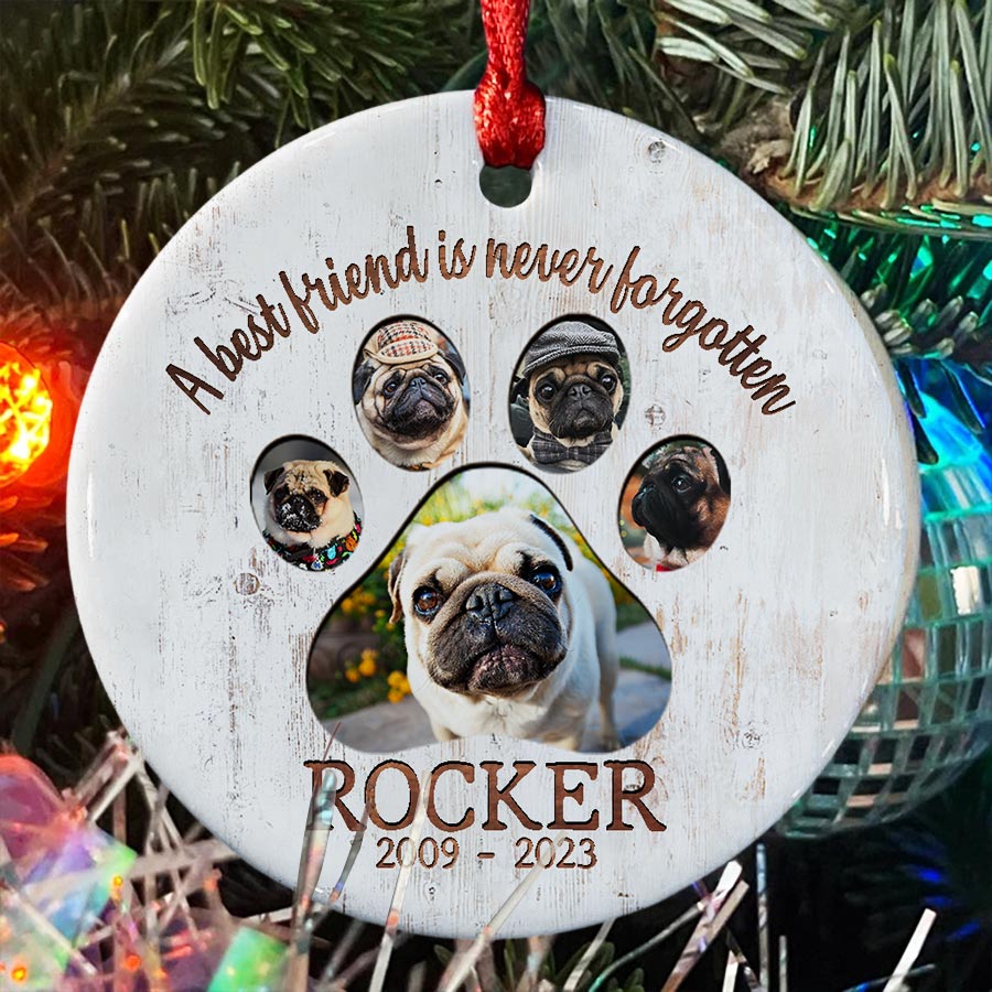 Dog Photo Memorial Ornament