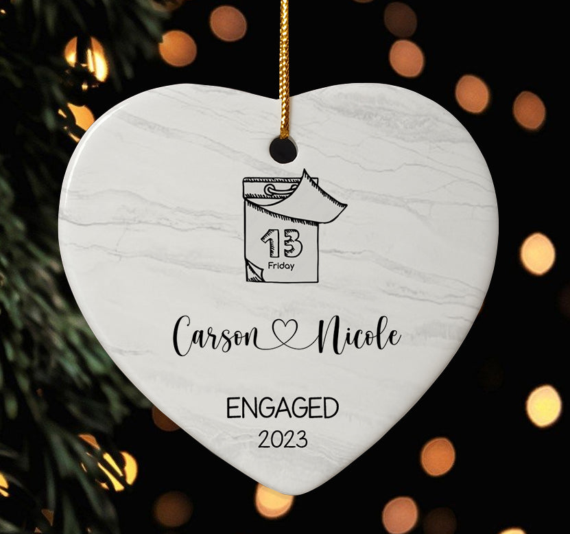 Engagement Date Ornament