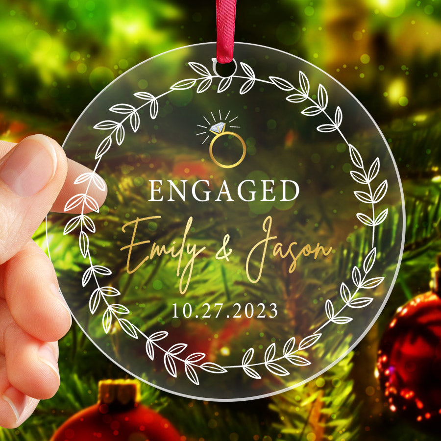 Personalized Engagement Ornaments