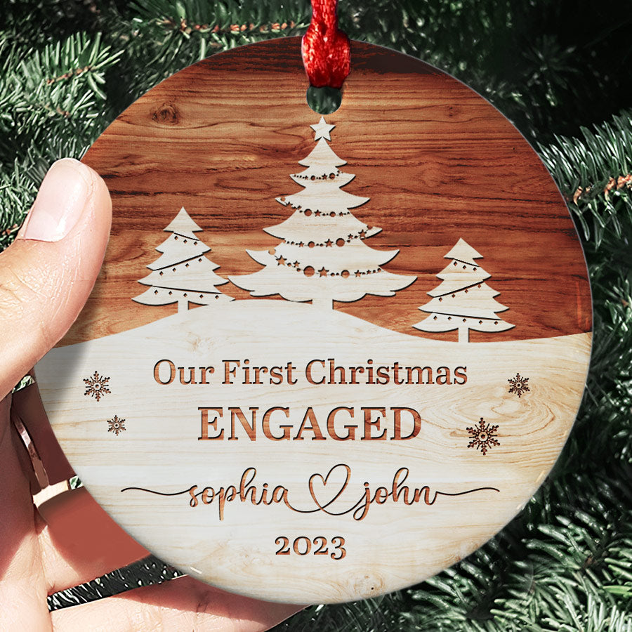 engagement tree ornaments