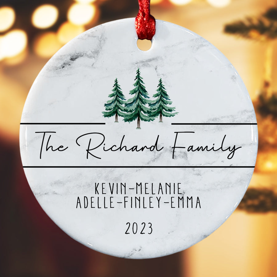 Family Name Christmas Ornaments | Custom Family Ornaments | Ceramic ...