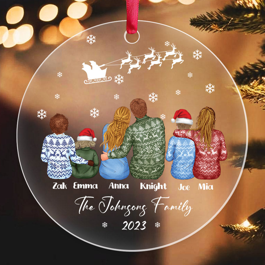 Family Christmas Ornaments Personalized