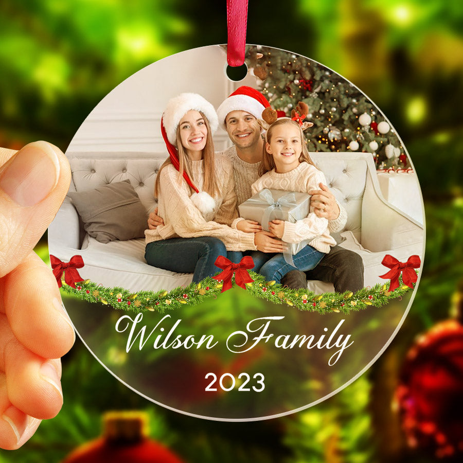 Family Photo Christmas Ornaments