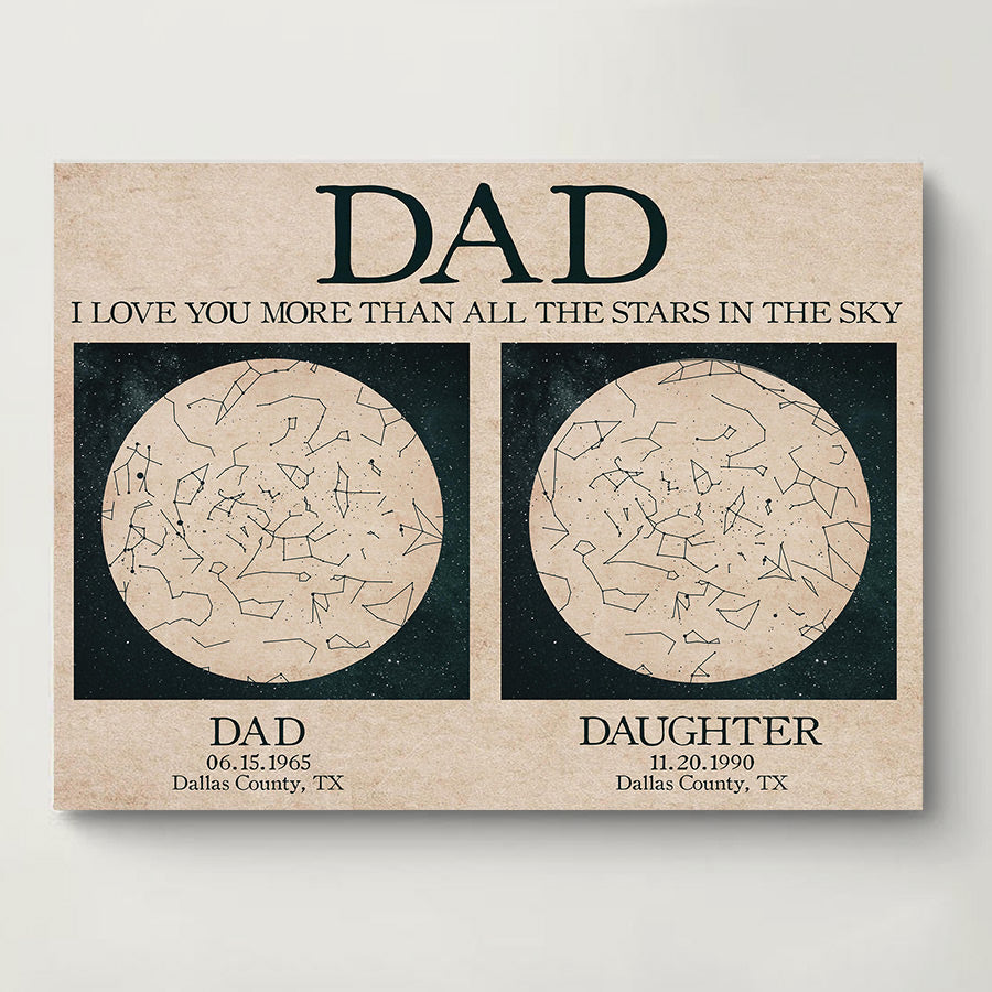 Father and Daughter Star Map