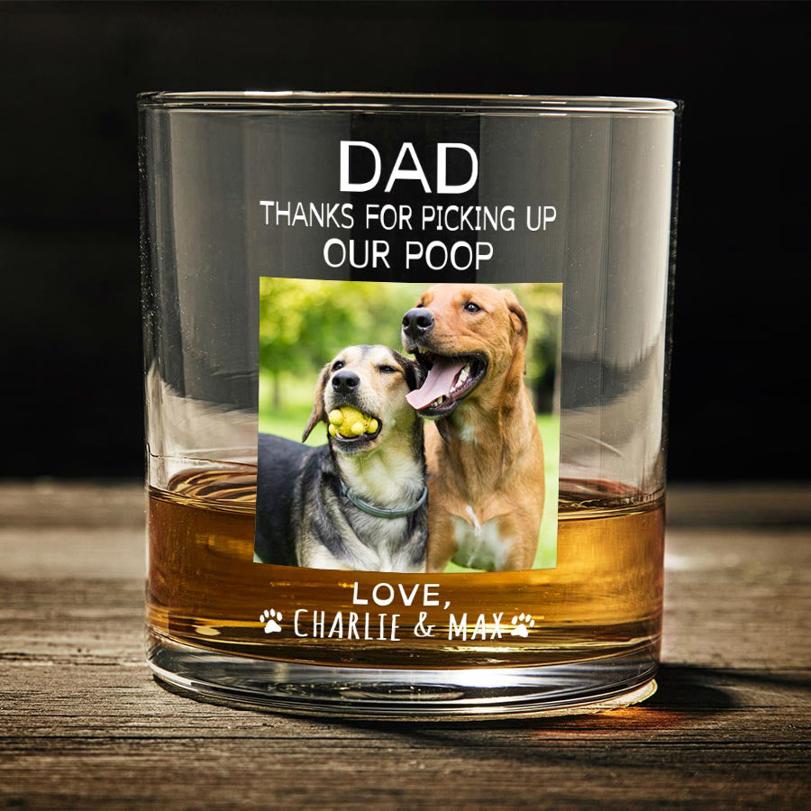 Custom Photo Drinking Glass for Dad