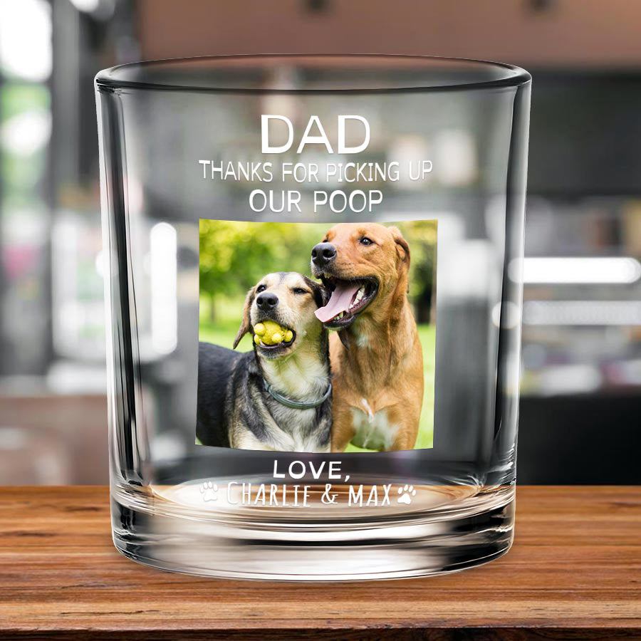 Custom Photo Drinking Glass for Dad