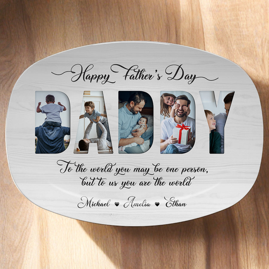 Custom Photo Collage Daddys Grilling Platter