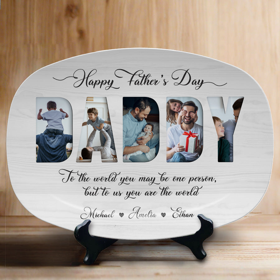 Custom Photo Collage Daddys Grilling Platter