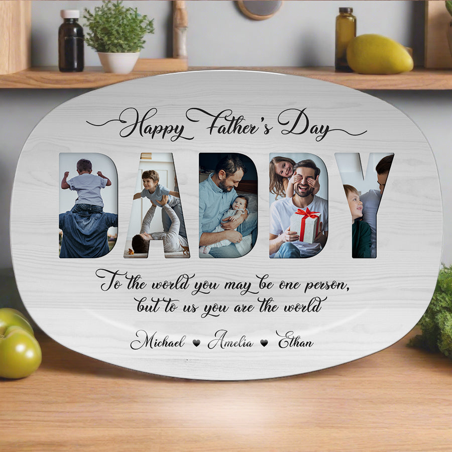 Custom Photo Collage Daddys Grilling Platter