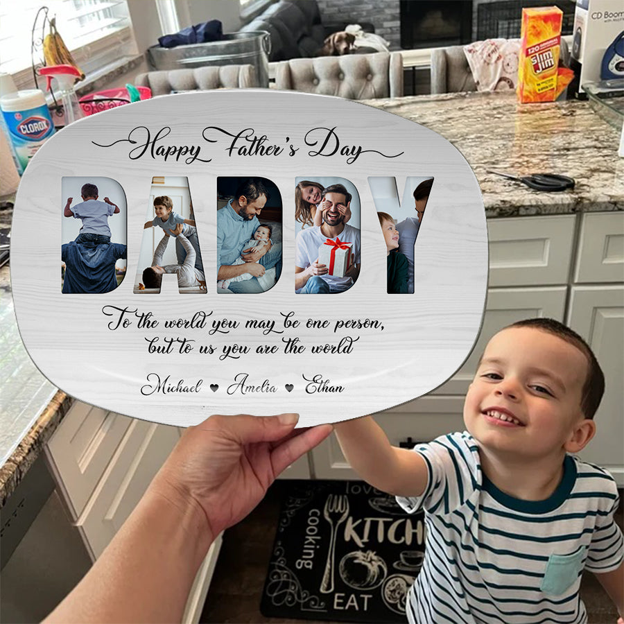 Custom Photo Collage Daddys Grilling Platter