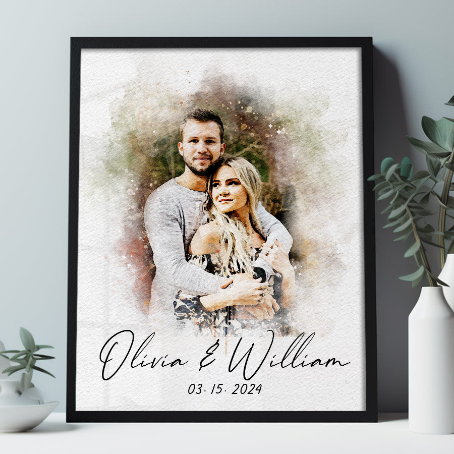 Watercolor Canvas Photo Prints For Her