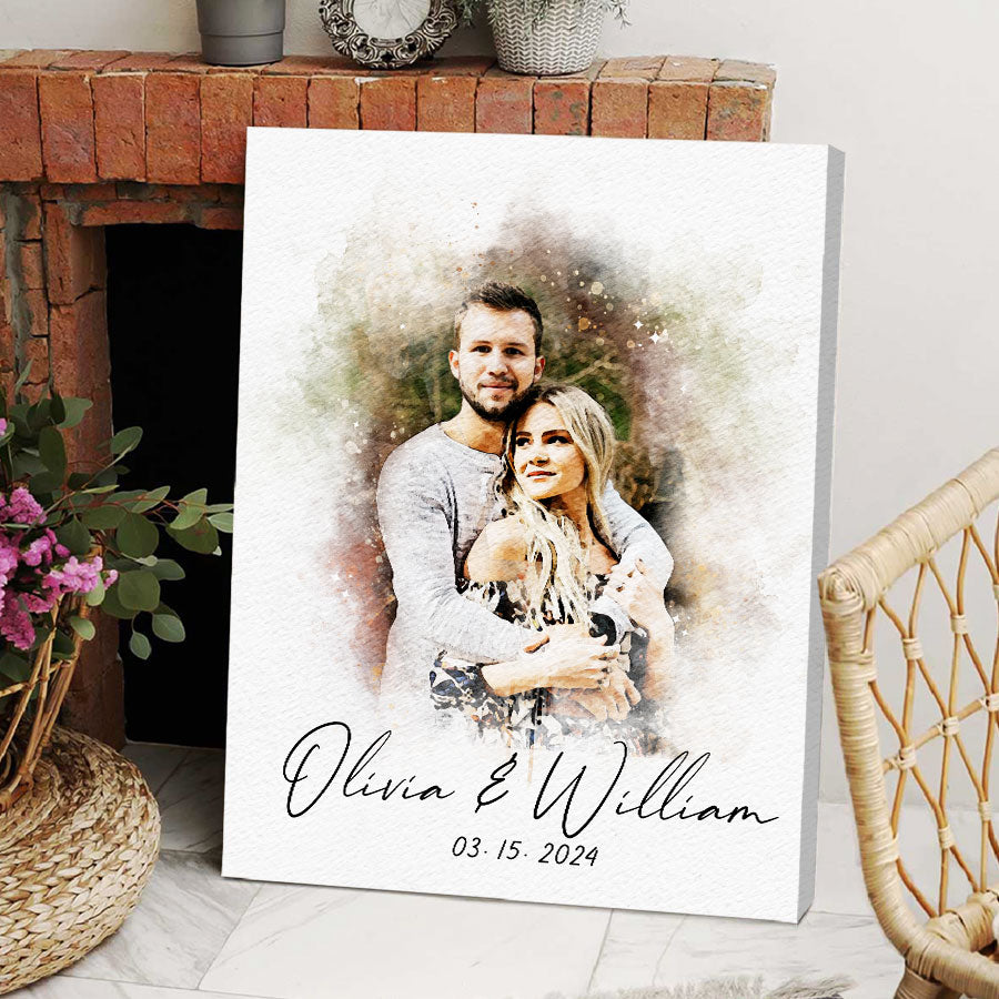 Watercolor Canvas Photo Prints For Her