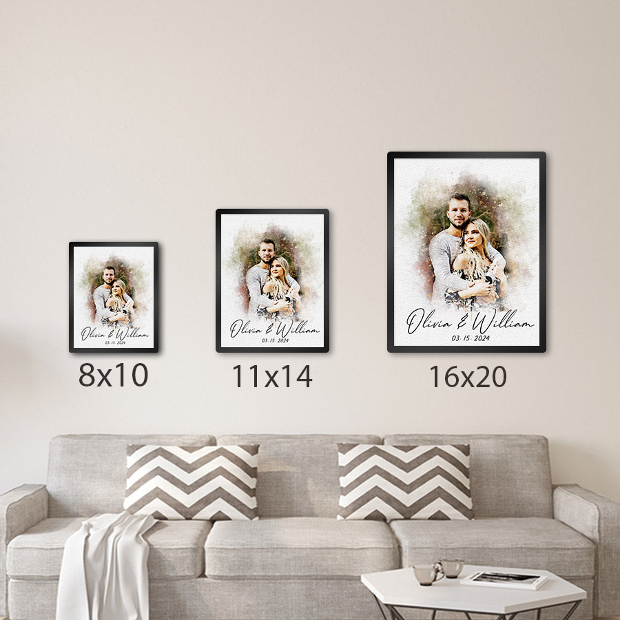 Watercolor Canvas Photo Prints For Her