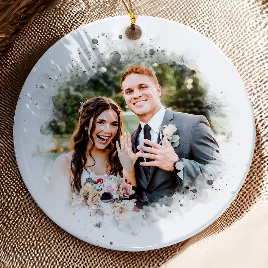 Custom First Christmas Married Ornament