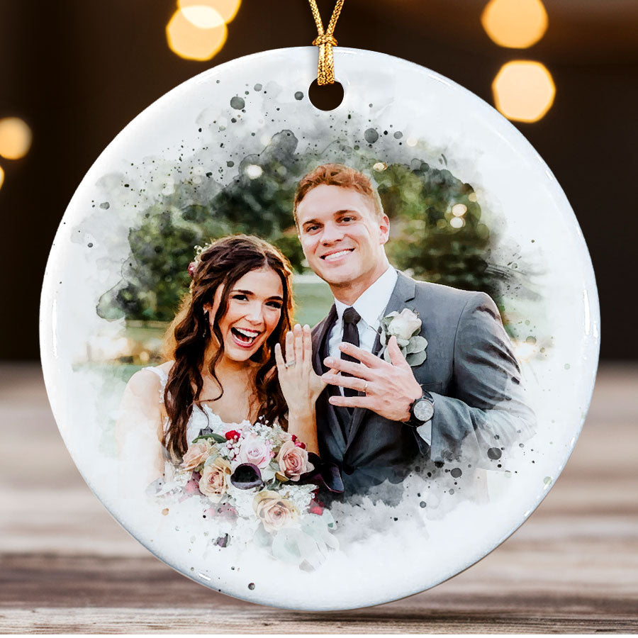 Custom First Christmas Married Ornament