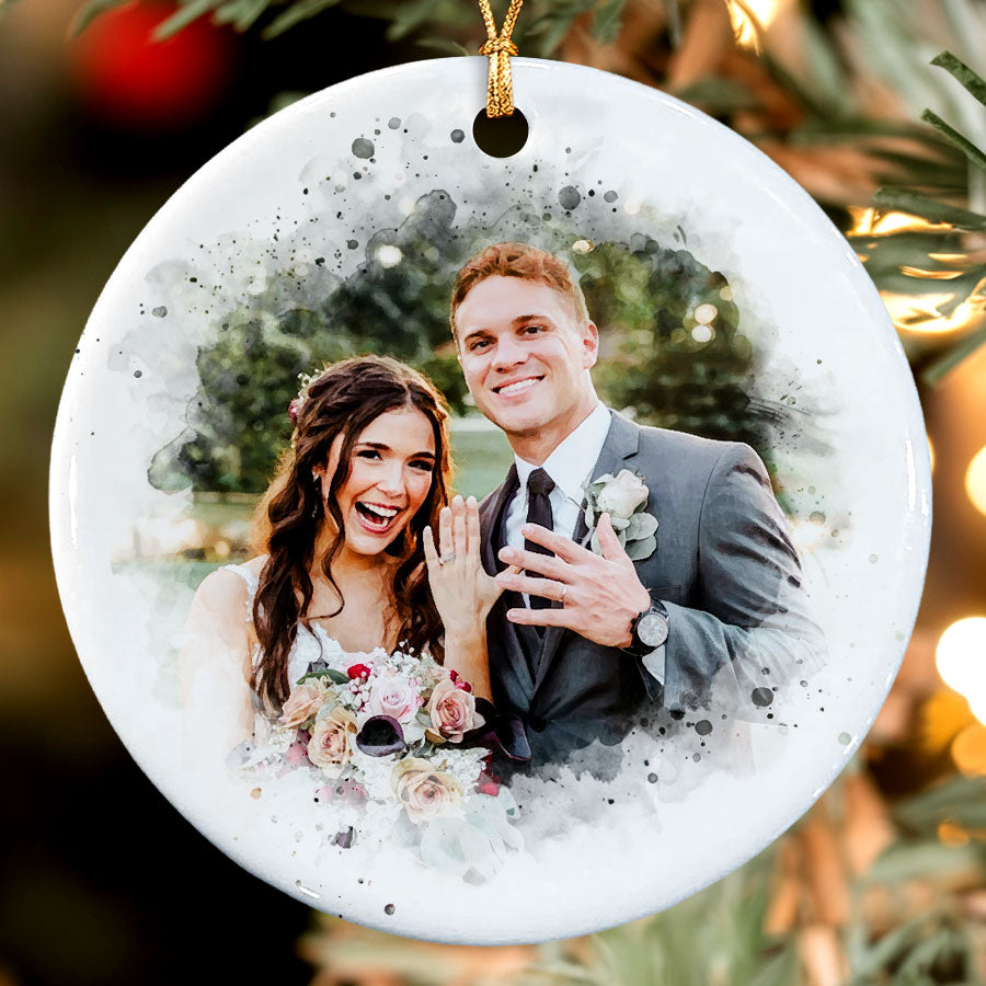 Custom First Christmas Married Ornament