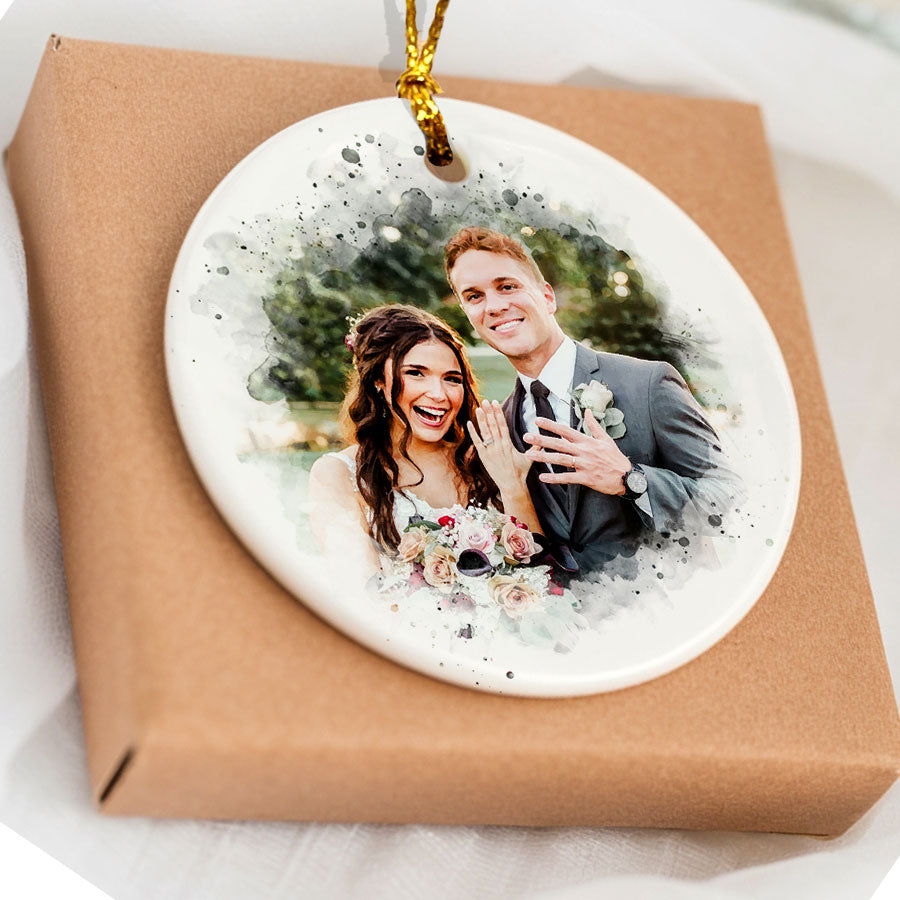 Custom First Christmas Married Ornament