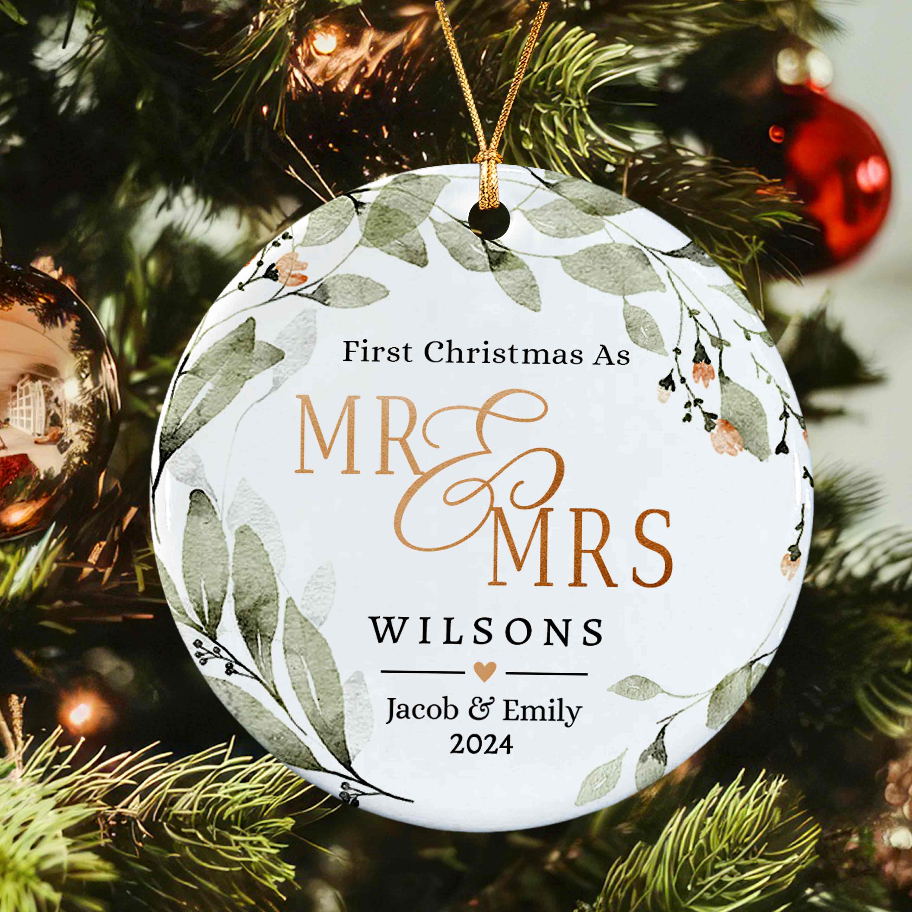 First Christmas As Mr and Mrs Ornament