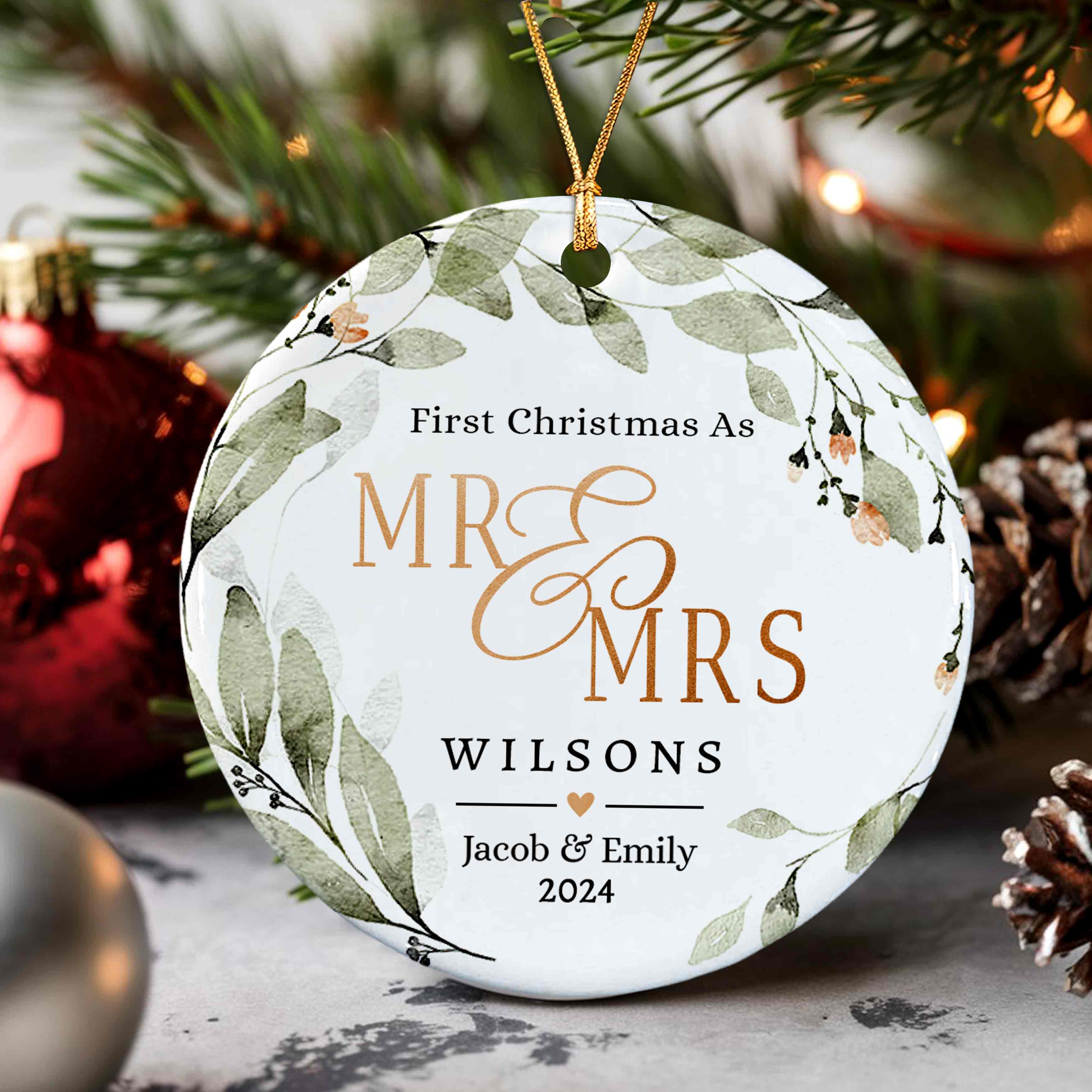 First Christmas As Mr and Mrs Ornament