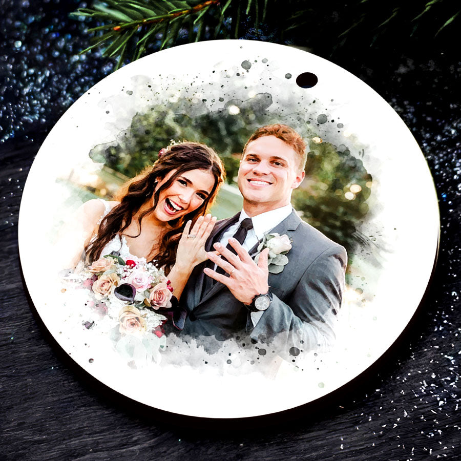 Custom First Christmas Married Ornament