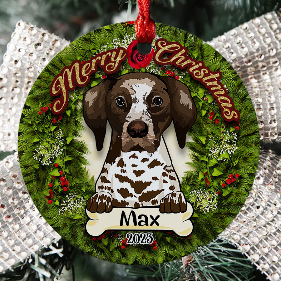 German shorthaired pointer christmas cheap ornament