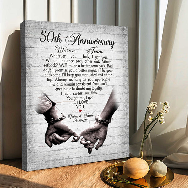 8x10 50th ANNIVERSARY Photo & Poetry BLACK Frame ~ Holds a Portrait 5x7  Picture ~ 50th Anniversary Gift