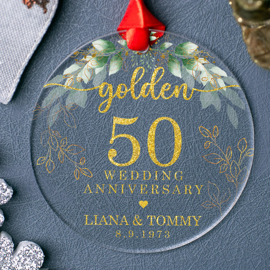 Golden Anniversary Ornament | 50Th Wedding Anniversary Ornament | 50Th ...