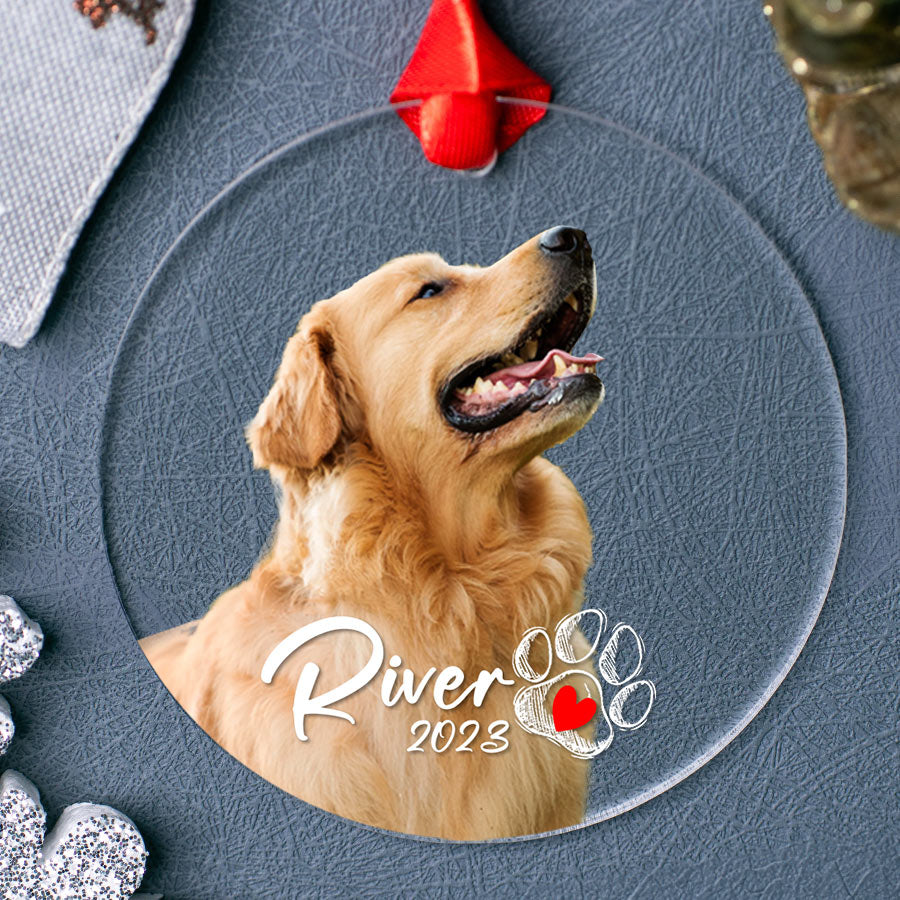 Custom Dog Photo Ornament