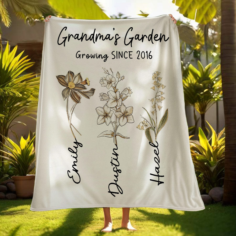 Grandma Blanket Personalized | Custom Mother’S Day Gifts For Grandma ...