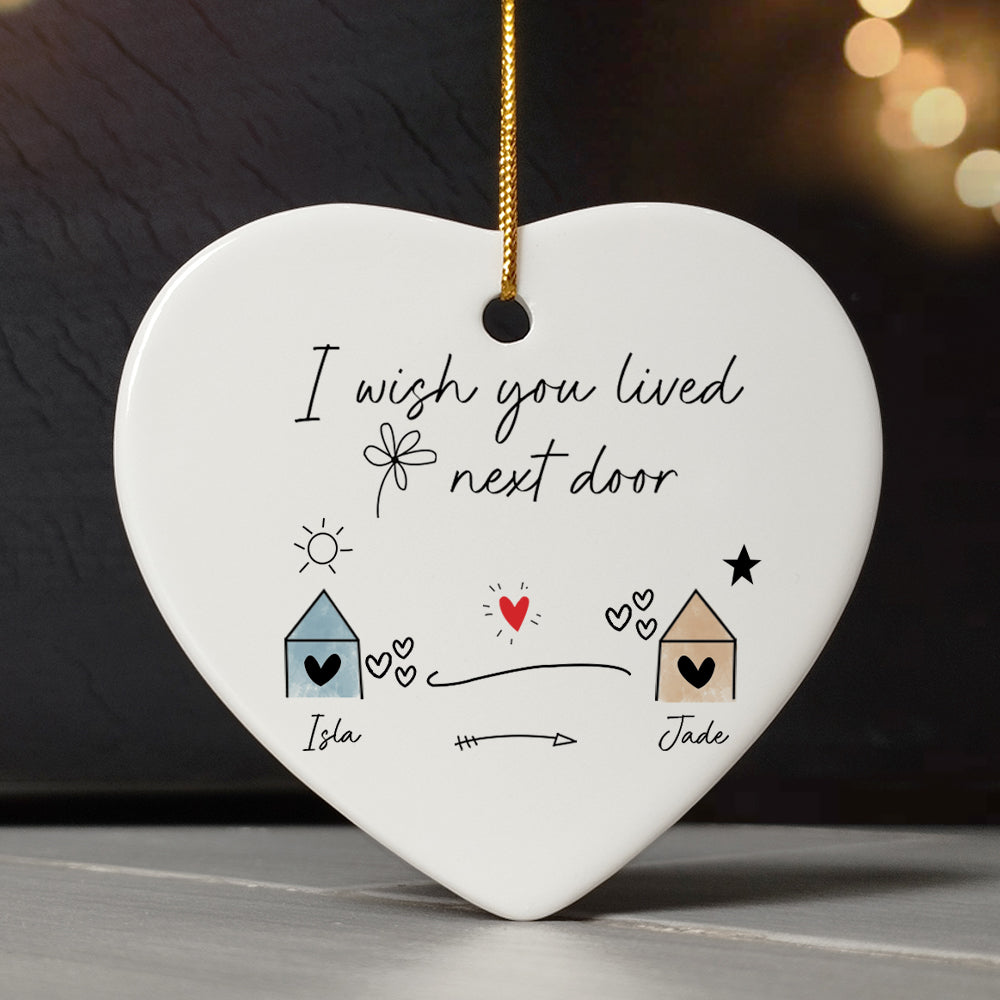 Personalized We're So Glad You Live Next Door Ornament