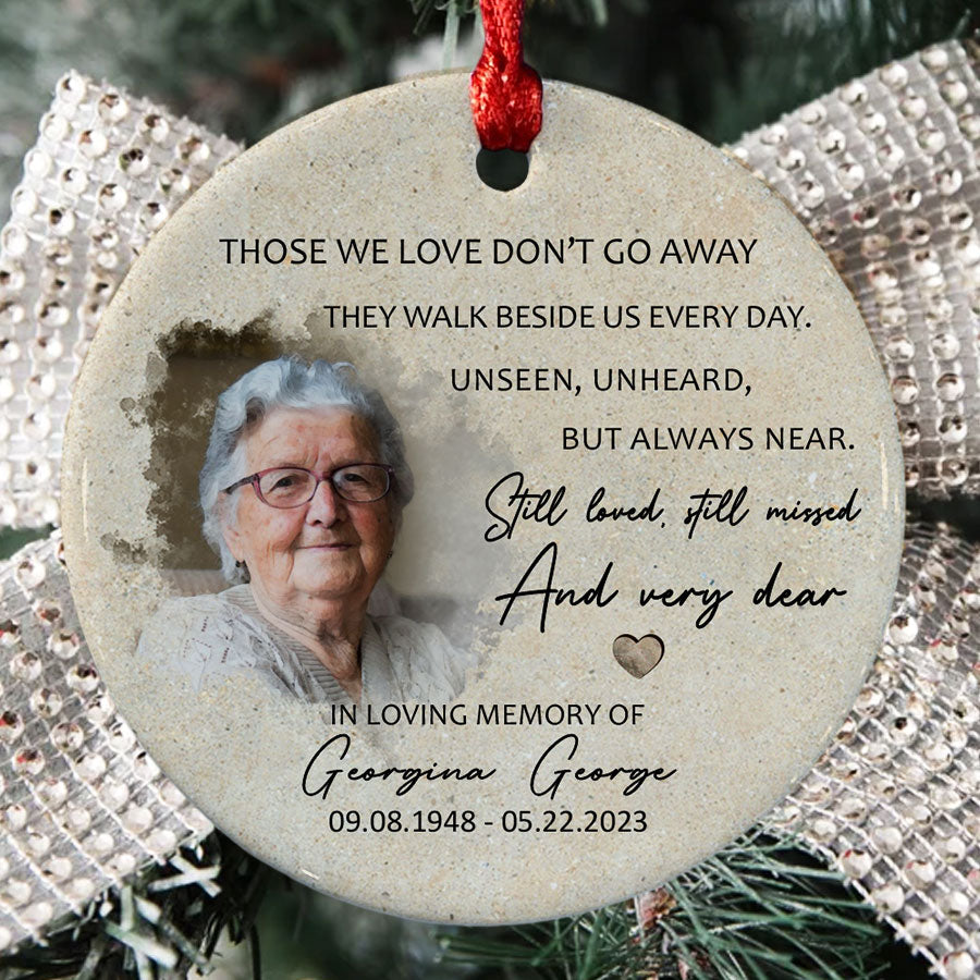 In Memory of Mom Christmas Ornaments