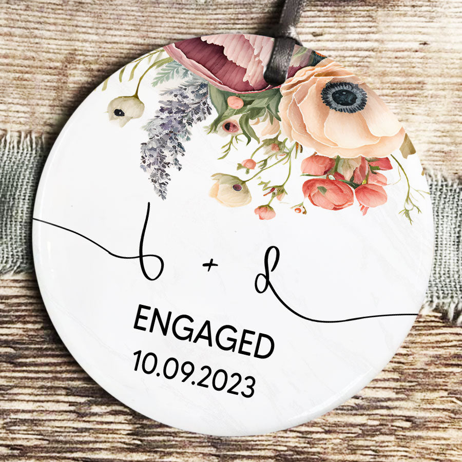 just engaged ornament