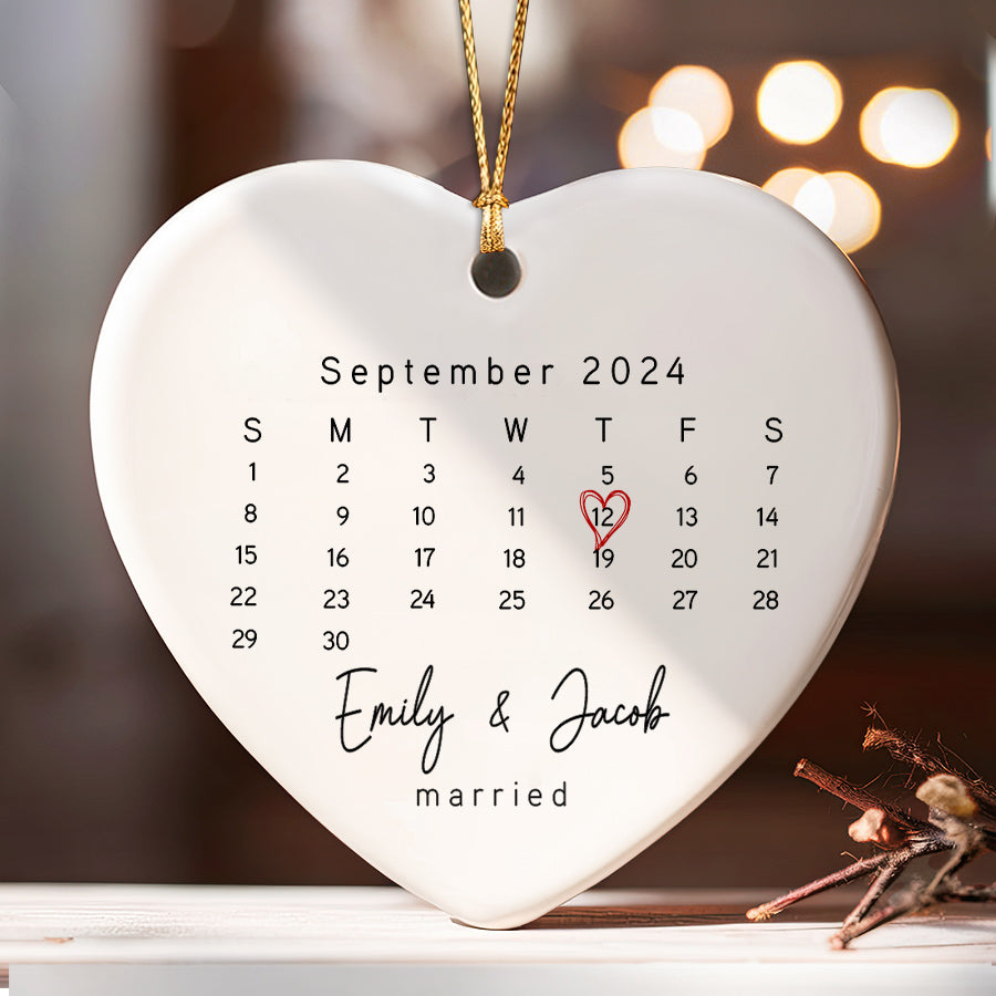 Heart Calendar Ornament