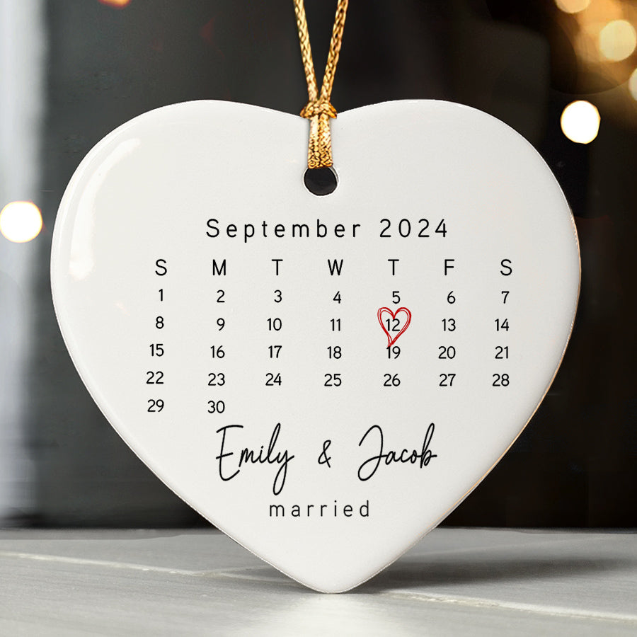 Heart Calendar Ornament