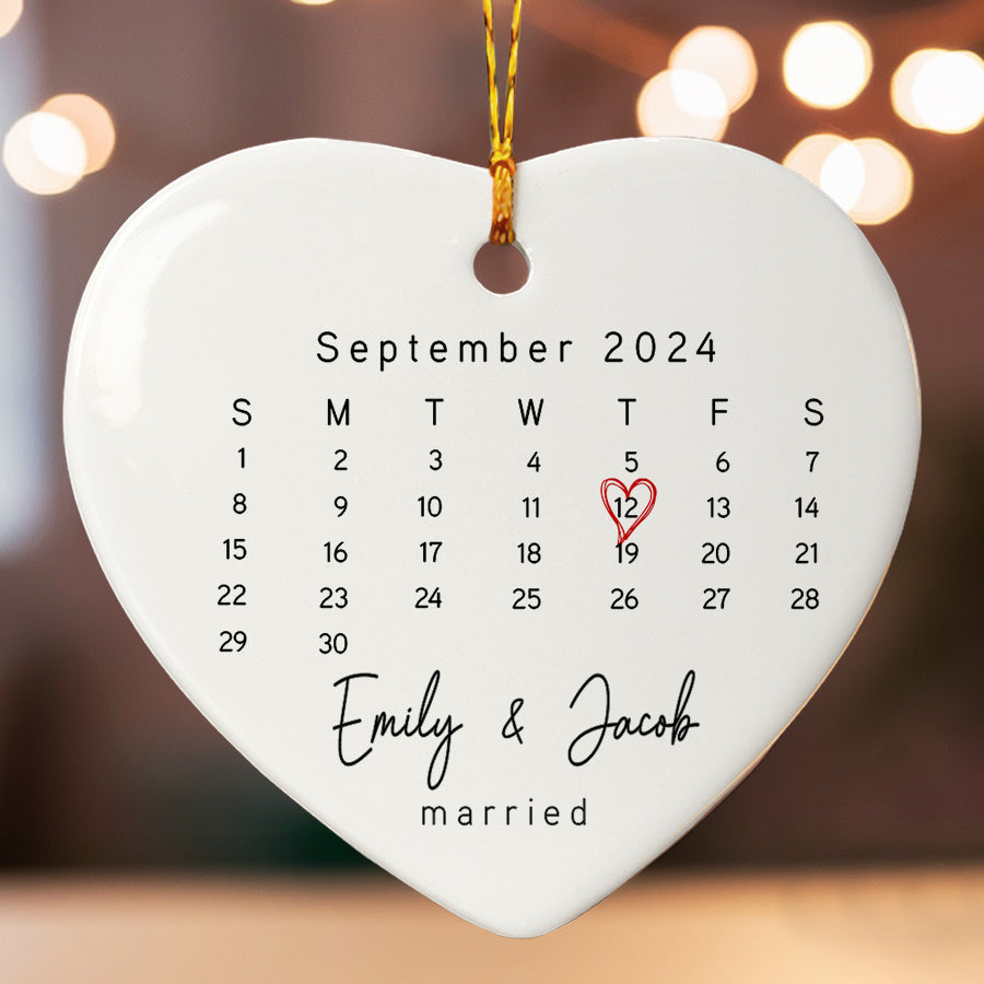 Heart Calendar Ornament