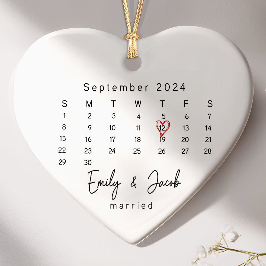 Heart Calendar Ornament