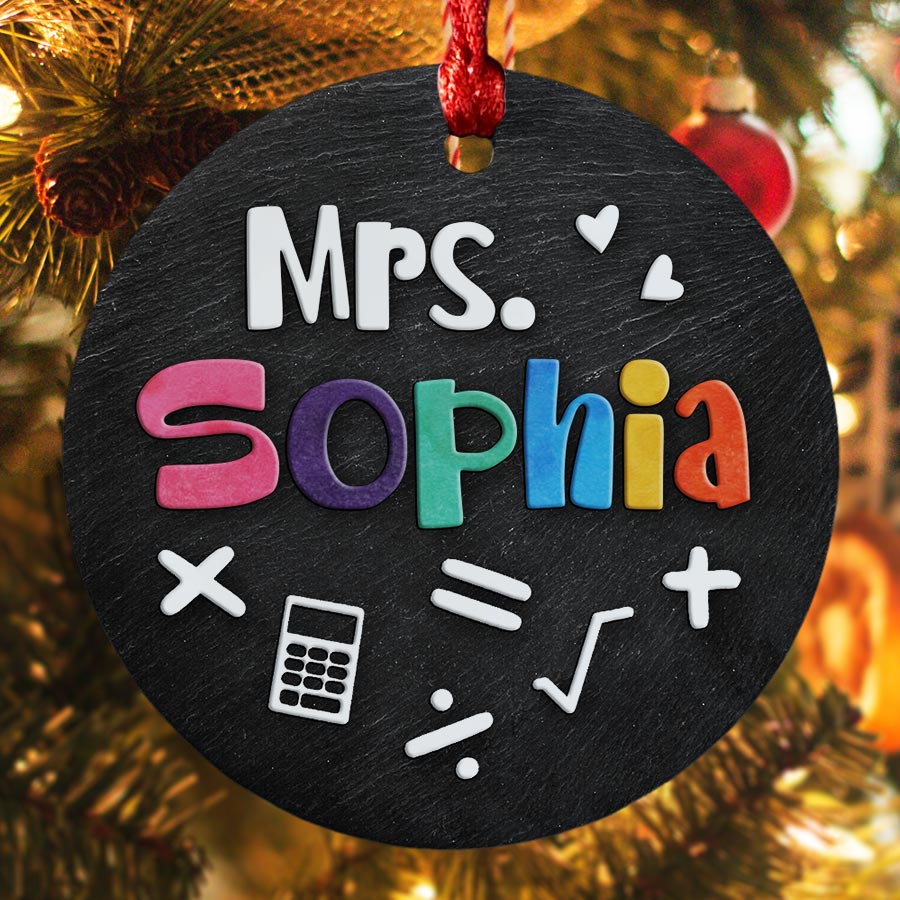 Math Teacher Ornament