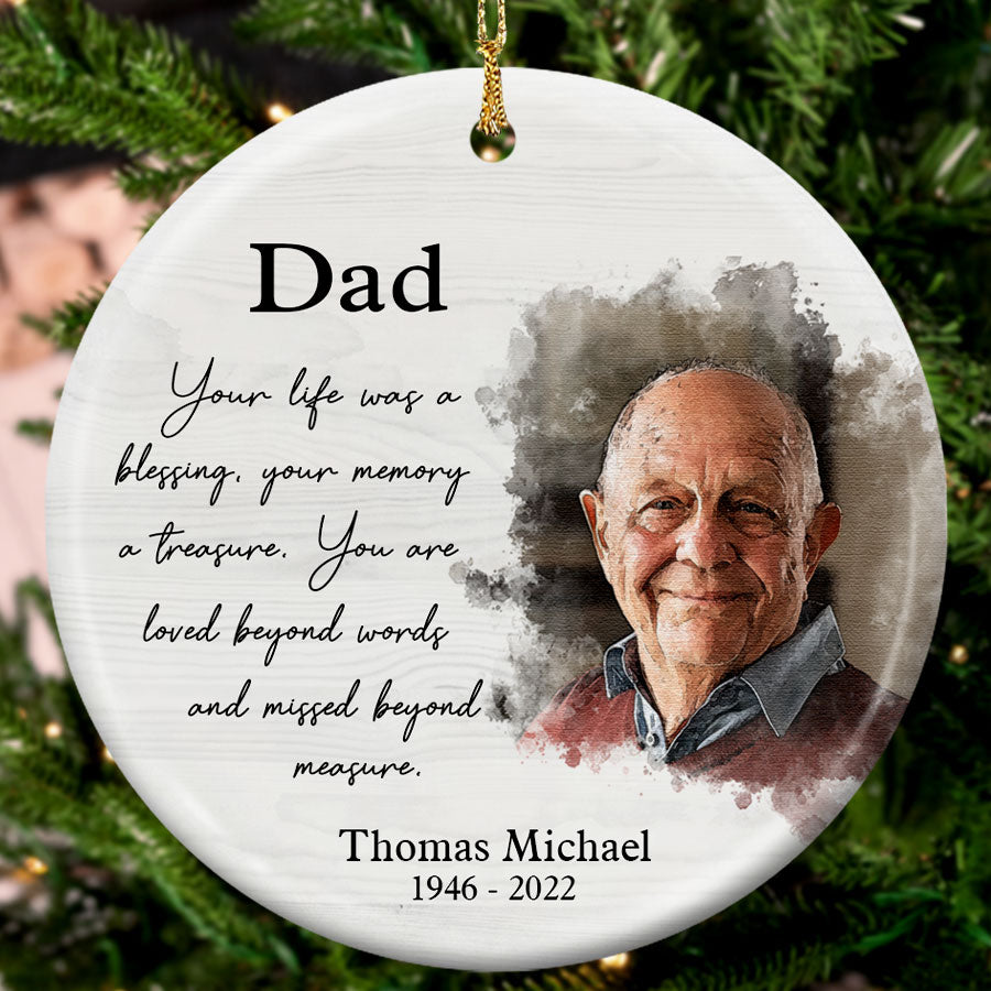 Memorial Ornaments for Dad