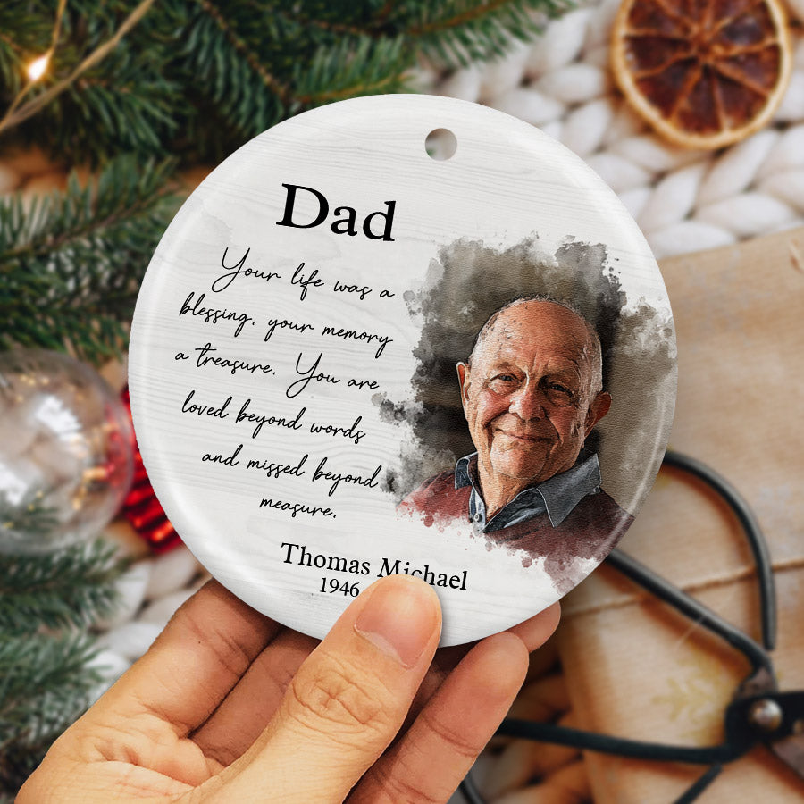 Memorial Ornaments for Dad