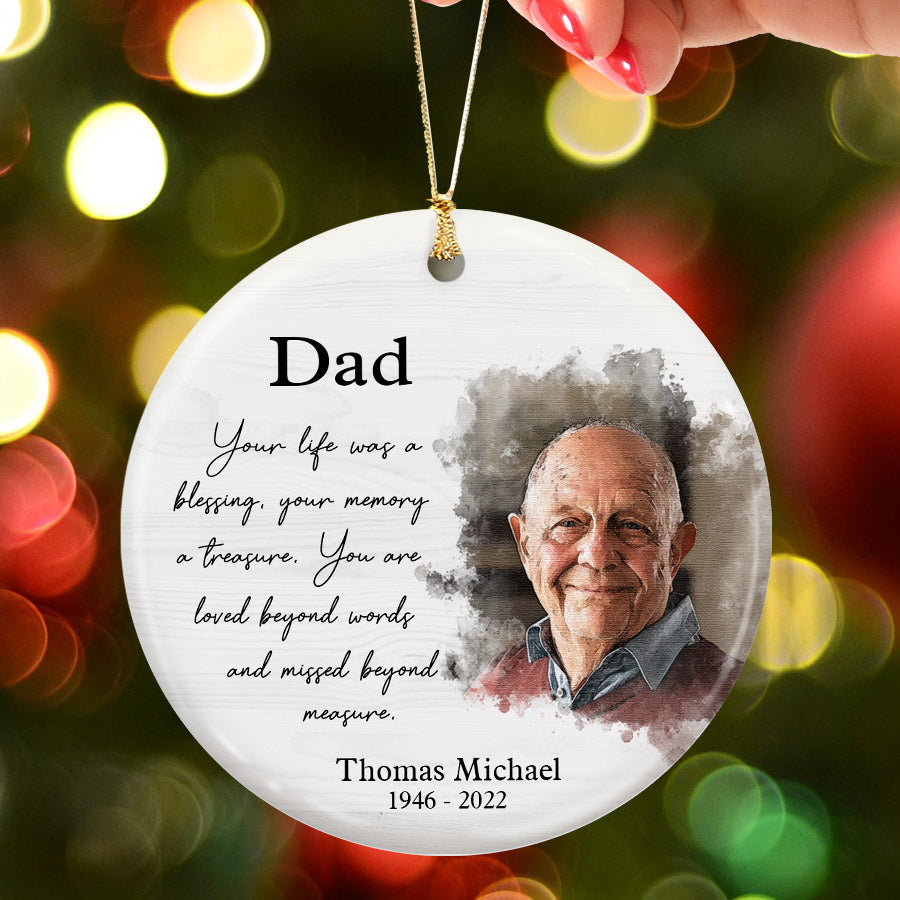 Memorial Ornaments for Dad